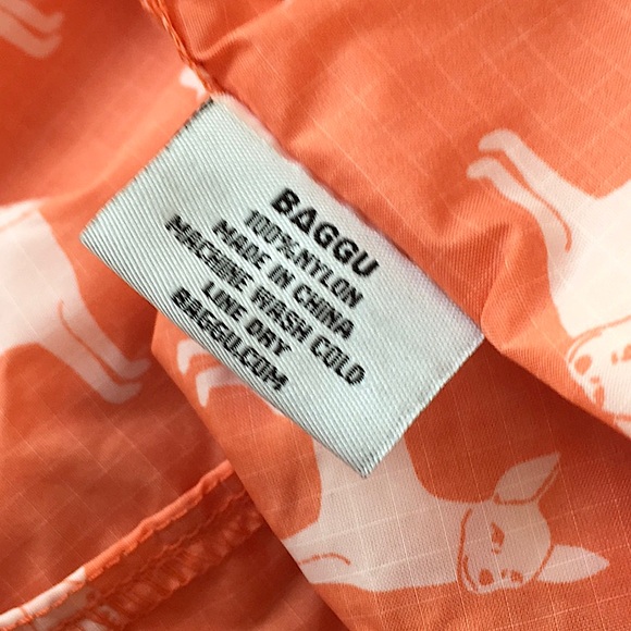 BAGGU Orange Chihuahua Reusable Eco Shopping Bag Tote Purse Standard Size - Picture 14 of 16